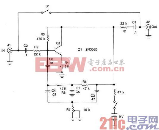 芬克吉他音频效果电路