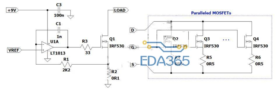 利用可扩展电流负载提供恒定电阻模式