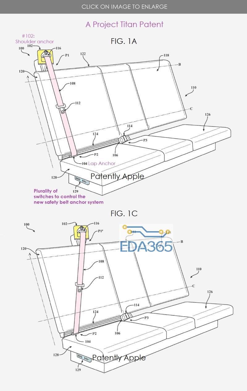 苹果泰坦项目专利,苹果下一代安全带系统，苹果车辆实时深度感知系统