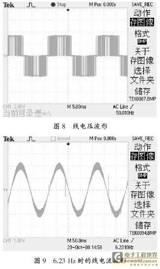 变频调速器输出线电压波形