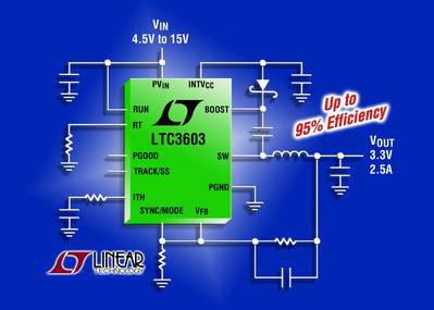凌力尔特推出3MHz高效率同步降压型稳压器