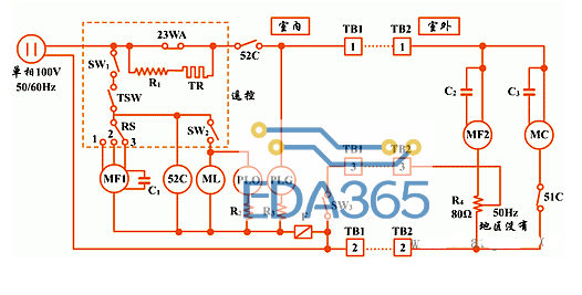 空调控制电路图解