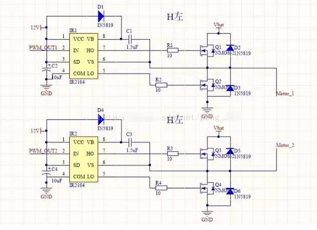 一个电机驱动电路及仿真