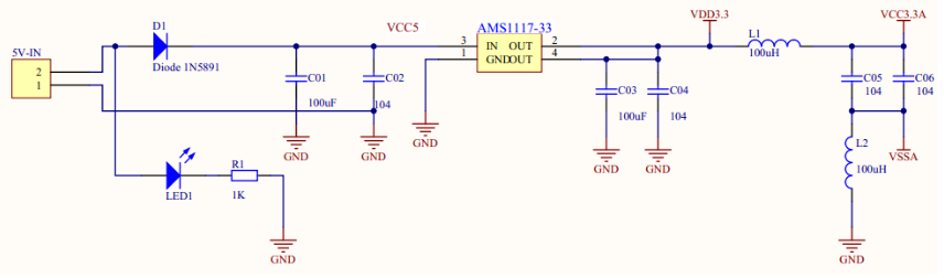 3.3v稳压电路电容作用 3.3v稳压电路典型电路图及分析