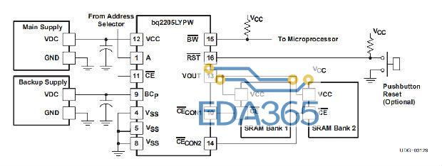 BQ2205LY是3.3v SRAM电源监控与切换控制器